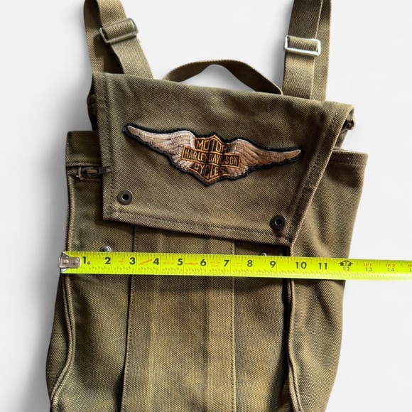 Harley-Davidson Olive Green Canvas Backpack - Picture 5 of 7